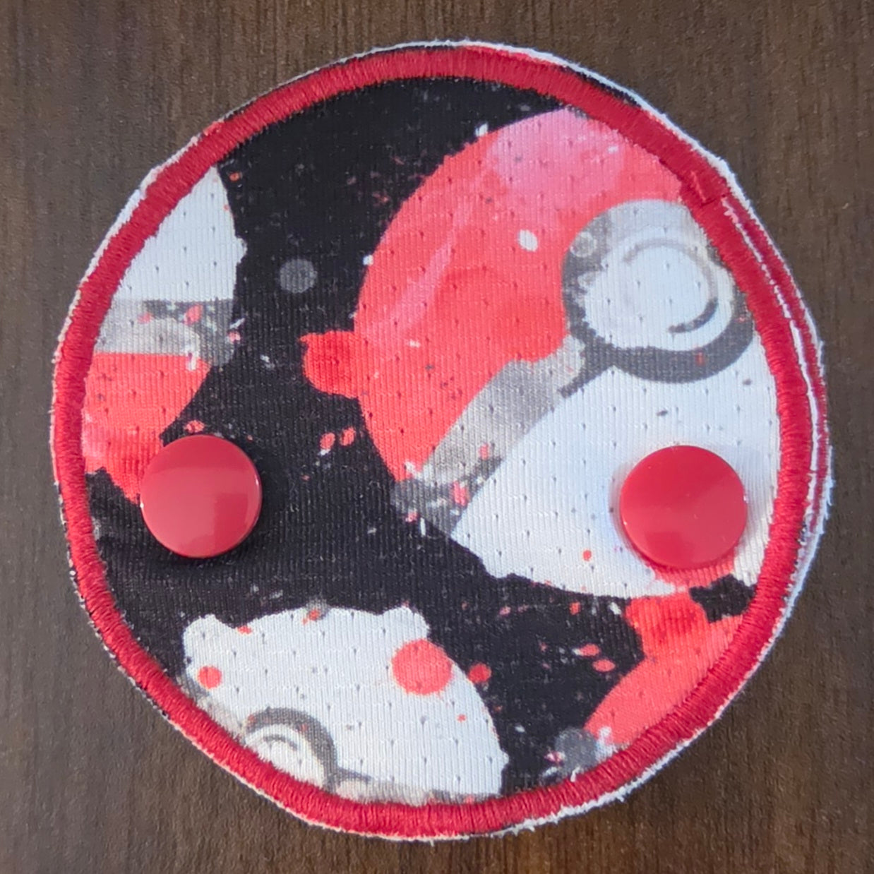 3" Snap-Down Pad, Poke ball, Snap Closure