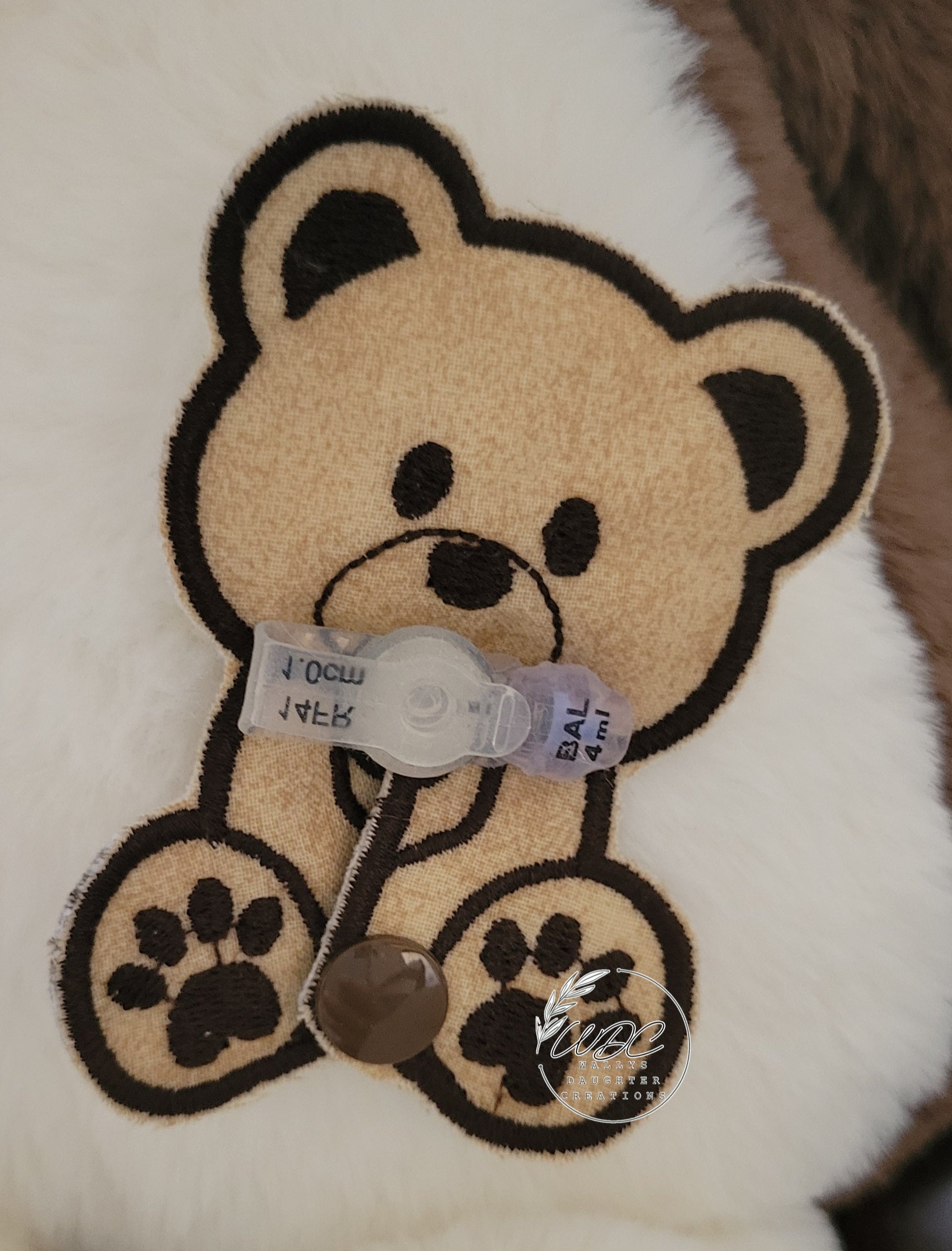 Brown Teddy bear Gtube pad