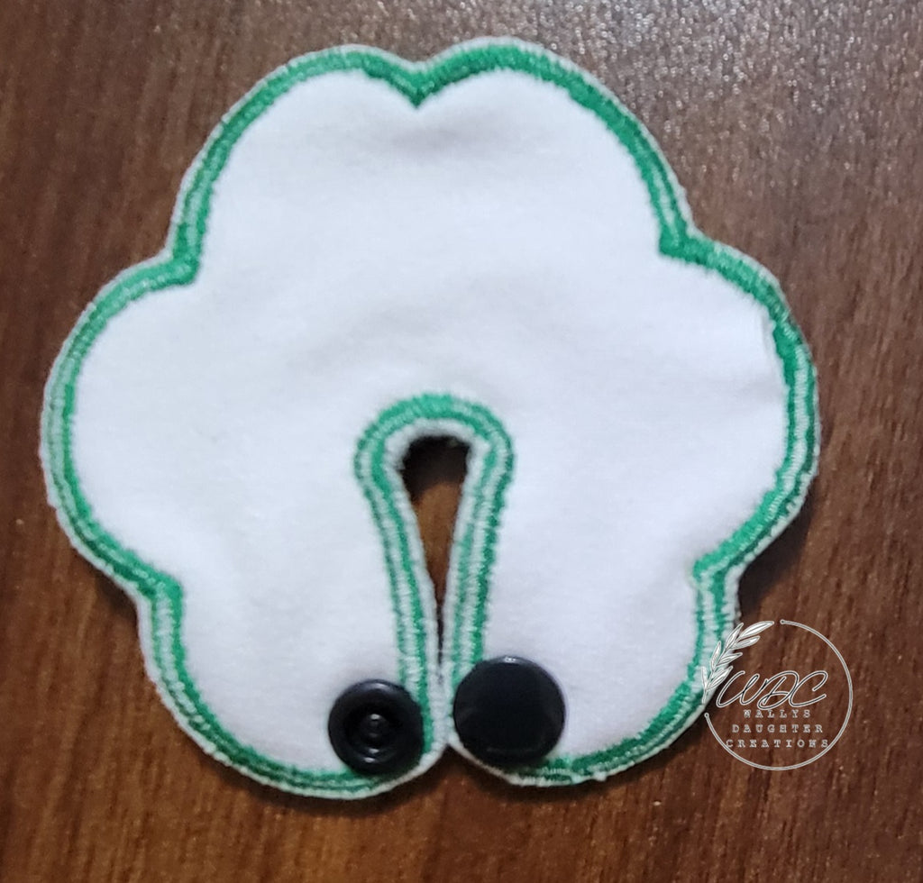 G Tube Pad, Paw Print Shape, Snap Closure