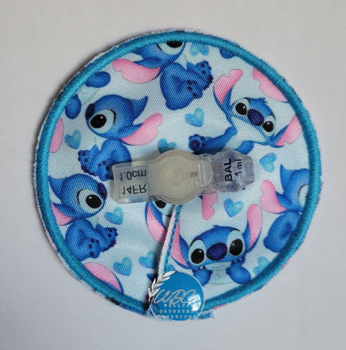 3" G Tube Pad, Blue Alien, Snap Closure