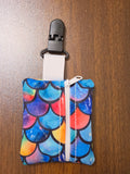 Multicolor Scales--NG /NJ Tube Clip-on Zip Pouch