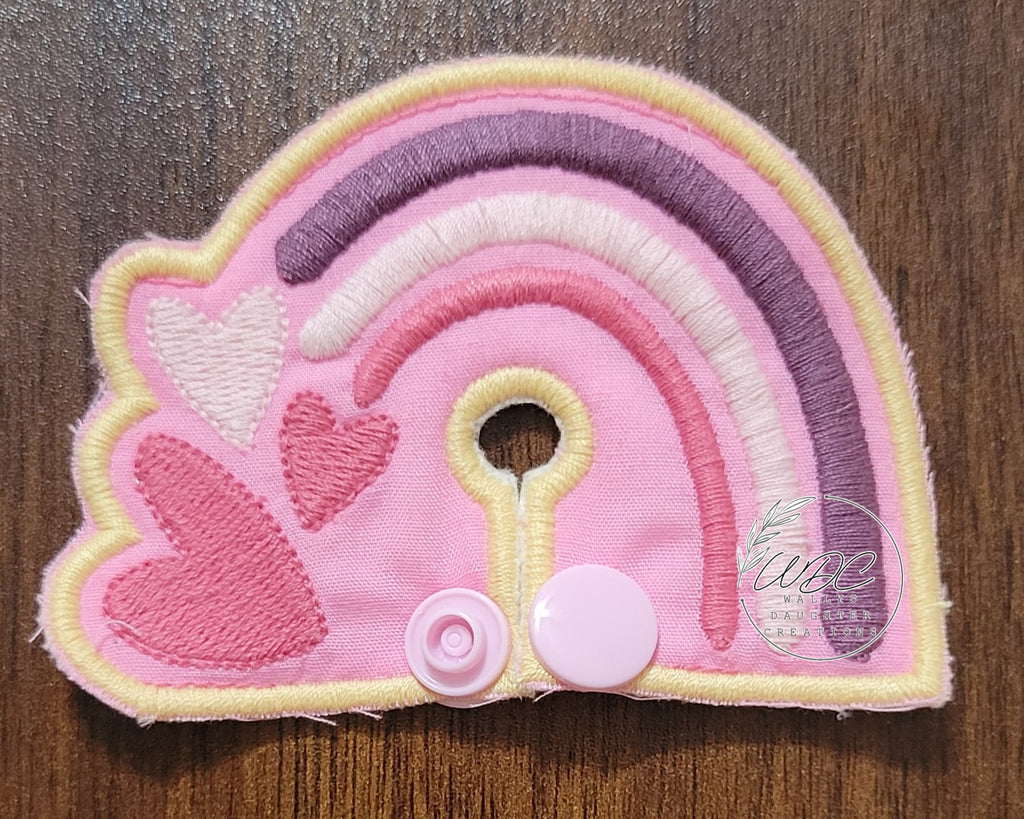 Pastel Rainbow shaped gtube pad