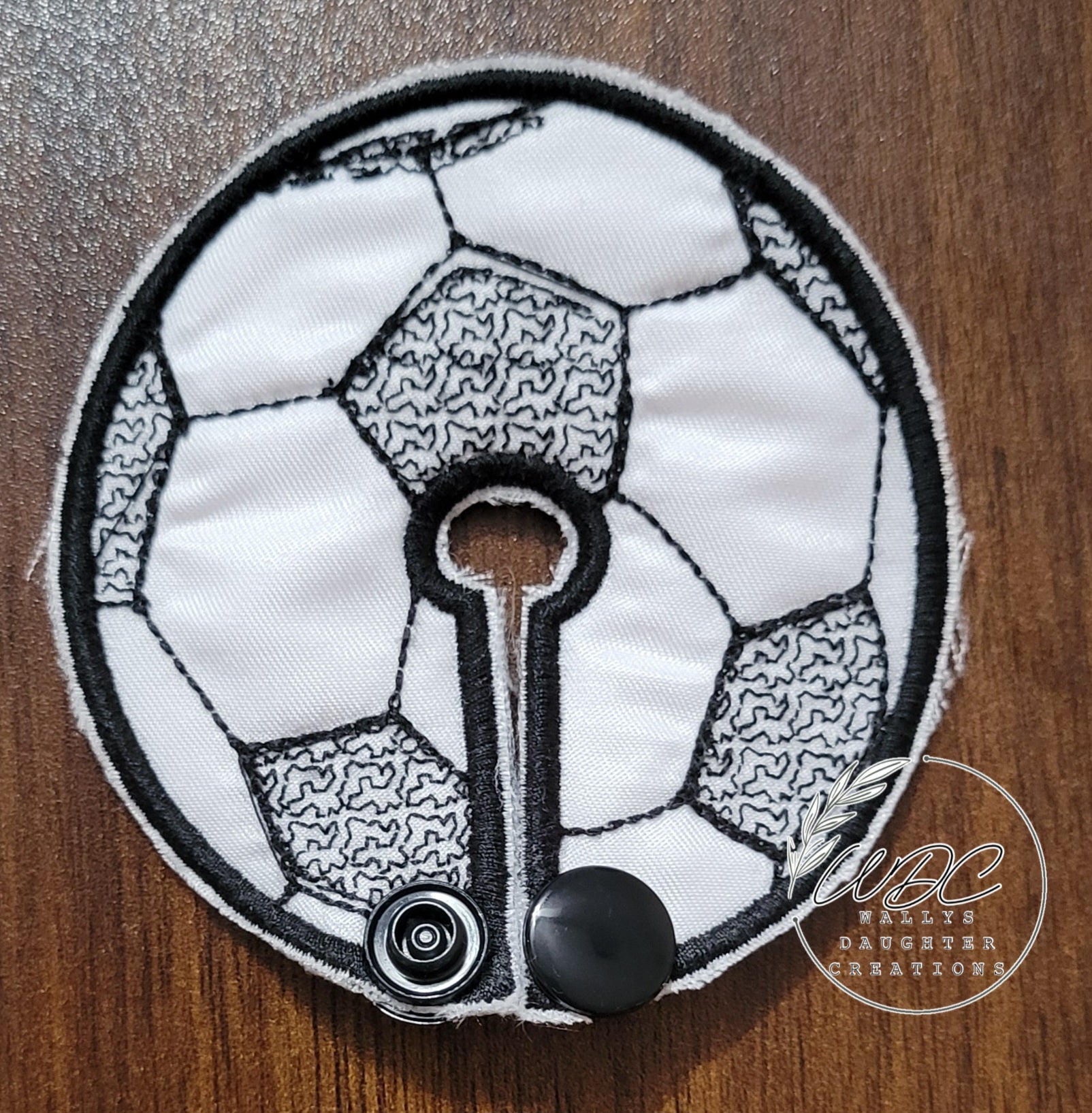 Gtube pad with soccer ball embroidery