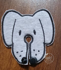 Grey dog face shape gtube pad