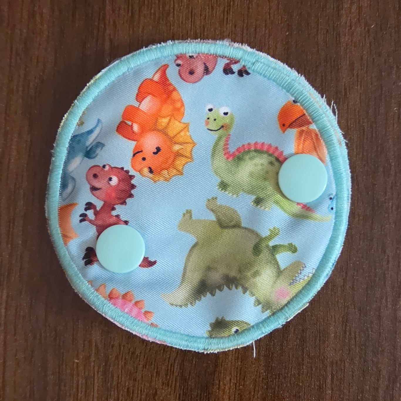 3" Snap-Down Pad, Baby Dinos, Snap Closure