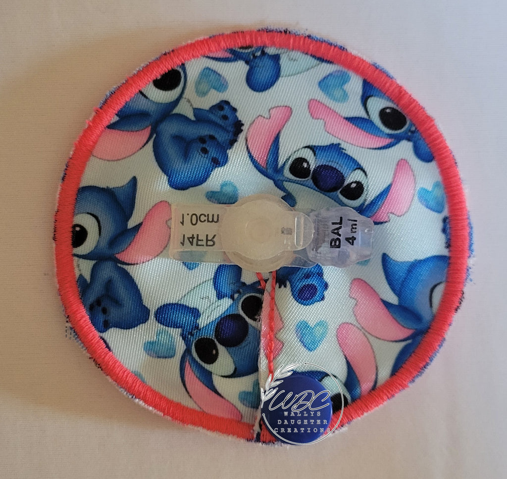 3" G Tube Pad, Blue Alien, Snap Closure
