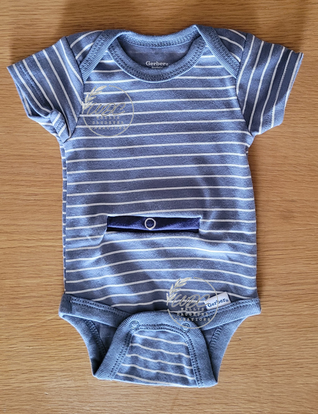 NEWBORN Gtube adapted bodysuits