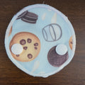 Snap down gtube pad with milk and cookies print