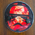 Snap down covered gtube pad with red trooper print